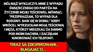 Teściowa i mąż wykluczyli mnie z podróży do Paryża, a kiedy wrócili, wyrzuciłam ich z domu