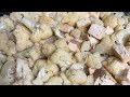 Tofu with Cauliflower Cooking