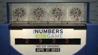 Midday Numbers Game Drawing: Monday, April 27, 2015