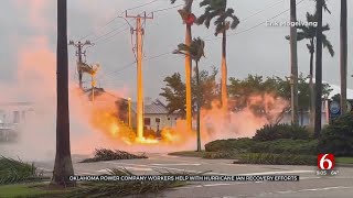 Oklahoma Power Company Workers Help With Hurricane Ian Recovery Efforts