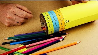 How to make PENCIL CASE with combination lock