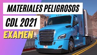 LICENCIA CDL EXAMEN (materiales peligrosos 2021)Preguntas de la cdl en Espanol.