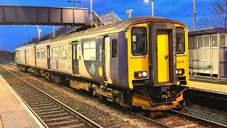 Class 150214 The Bentham Line Arrive and depart Thorne South Station