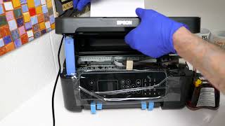 Ciss continuous ink system fits Epson WF-2820DWF install