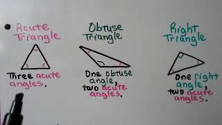 4th Grade Math 10.2, Classify Triangles by Angles