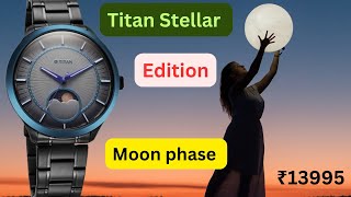 Best Selling Titan Stellar Watch Luna Sun Moon Sub-Dial in Gunmetal Grey - Stellar Edition 10028KM01