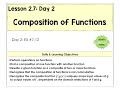 2.7-B Composition of Functions Video