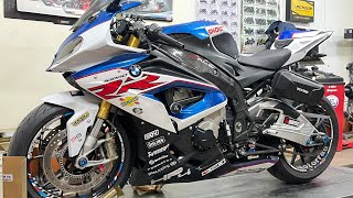 BMW S1000RR / MOTUL 7100 10-60 엔진오일교환 / 순정 오일필터 교환 / 순정 에어크리너 교환 / 낚시그립 장착 / 대구공돌 핸들발란스 장착작업 입니다