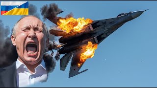 Russian airspace on fire! Ukrainian F-16 shoots down Russian Sukhoi Su-57 fighter jet!