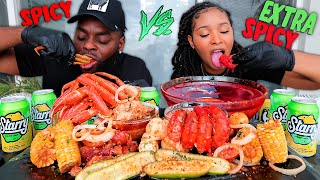 SPICY VS EXTRA SPICY SEAFOOD BOIL CHALLENGE WITH MY HUSBAND