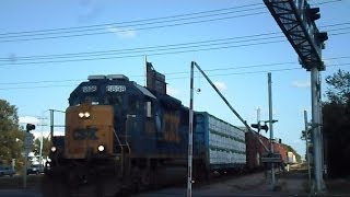 CSX Trains Broken Crossing Gate Left Hanging