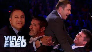 Simon Cowell And David Walliam's TOP BROMANCE MOMENTS On Britains Got Talent! |