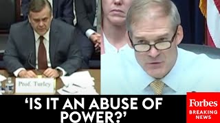 Jim Jordan Questions Jonathan Turley About IRS Whistleblower Allegations During Impeachment Hearing