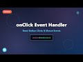 React onClick Event Handler: Beginner's Guide to Interactive Components