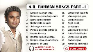 A.R. RAHMAN TAMIL SONGS PART-1