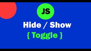 Js toggle display Using Vanila Javascript