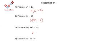 BennettMaths Factorisation