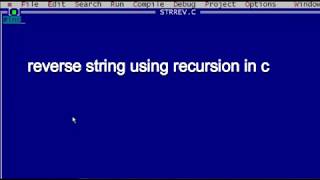 Reverse string program using recursion in c