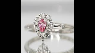 パパラチアサファイア ダイヤモンドリング PDS 0.213ct D 0.27ct Pt900 DGL鑑別書付 Padparadscha Sapphire Ring