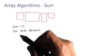 Array Algorithms Sum Over All Elements - Intro to Java Programming