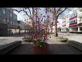 easter monday afternoon walk in växjö city sweden 4k city walking