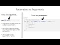 V10 - Functions: Parameters and Arguments