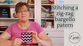 Stitching a zig-zag bargello pattern