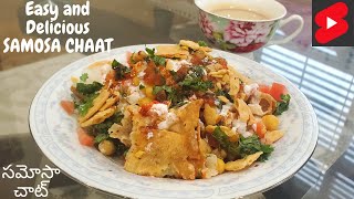 SAMOSA CHAAT Recipe | Quick and Easy Samosa Chat with Chole | సమోసా చాట్ #Shorts