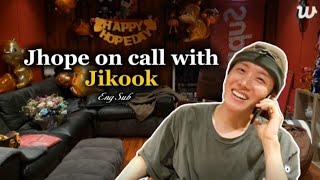 Jimin and Jungkook called Jhope in his Birthday live [ Eng Sub ]