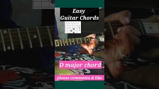 Easy Guitar Chords ||D Major Chord || #shorts #new #viral #trending #short