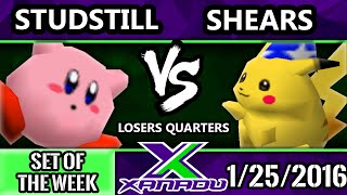 S@X 134 - Studstill (Kirby) Vs. Shears (Pikachu) SSB64 Losers Quarters - Smash 64