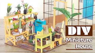 ハプニング発生！？憧れのミニチュアハウスキットを作ってみた😊 DIY Miniature House - Robotime Cathy's Flower House