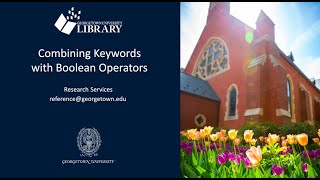 Combining Keywords with Boolean Operators