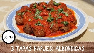 3 tapas hapjes: Albondigas