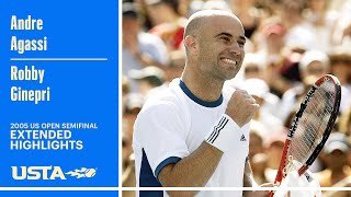 Andre Agassi vs. Robby Ginepri Extended Highlights | 2005 US Open Semifinal