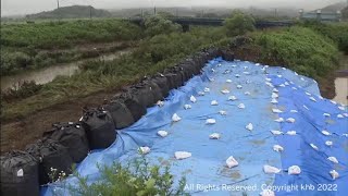 宮城県一部地域に大雨警報　堤防決壊の出来川は応急復旧工事を中断