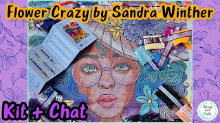 Kit + Chat - Flower Crazy by Sandra Winther (Diamond Art Club)