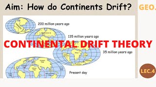 Continental Drift Theory | महाद्वीपीय विस्थापन सिद्धांत | Continental Drift Theory by Wegner