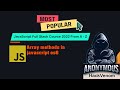 Array methods in javascript es6 | JavaScript Operators | @HackVenom1