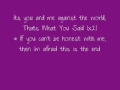 Stuttering- Fefe Dobson- Lyrics on Screen(: