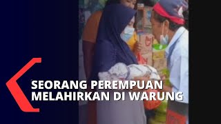 Heboh Seorang Wanita Melahirkan di Warung, Ibu dan Bayi Dievakuasi ke Puskesmas Terdekat