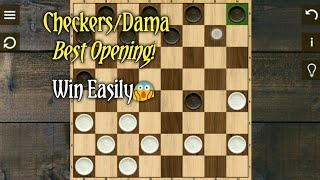 Checkers/Dama:Best opening trap - Tips and Tricks easy win.