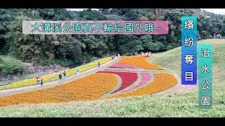 台北捷運文湖線|內湖大溝溪生態治水公園|五色鳥意象花海齊放| Take MRT to DaHu Dagouxi Ecological Water Control Park