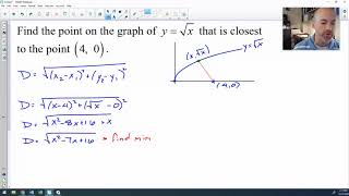Optimization (distance to a graph)