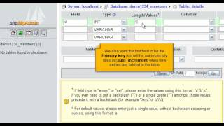 Tutorial: Creating a table in a database with phpMyAdmin | LayerOnline Web Hosting