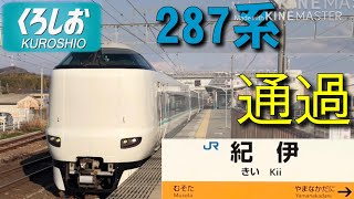 287系特急くろしお【紀伊駅通過】