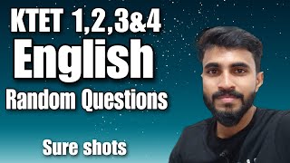 KTET Category 1,2,3,4 / English TOP LEVEL QUESTIONS / Answer within seconds/LET'S CRACK ENGLISH