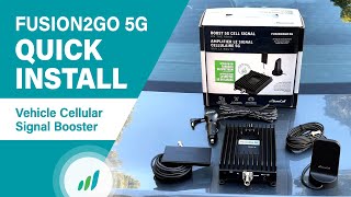 Quick Install of Fusion2Go 5G Canada Cell Phone Signal Booster for Vehicles