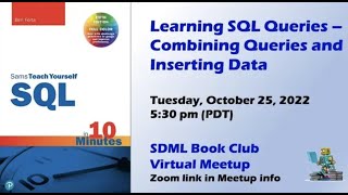 Learning SQL Queries -- Combining Queries and Inserting Data