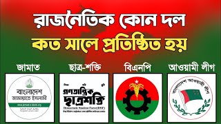 রাজনৈতিক দলগুলো কত সালে প্রতিষ্ঠিত হয় ? @JamunaTVbd @somoynews360  @bdbnp | ইসলামী আন্দোলন